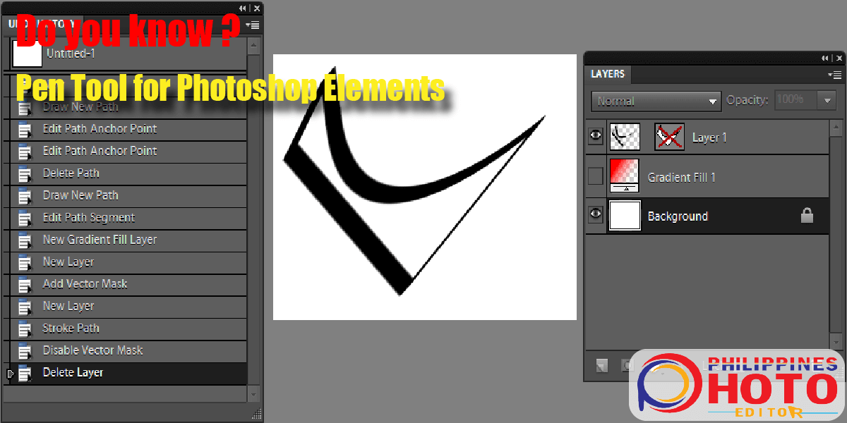 Strumento Penna per Photoshop Elements