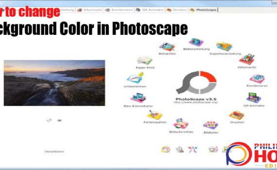 วิธีเปลี่ยนสีพื้นหลังใน Photoscape