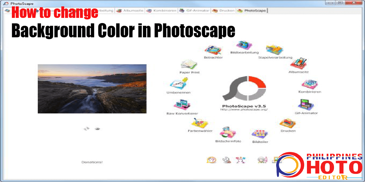 Come cambiare il colore di sfondo in Photoscape