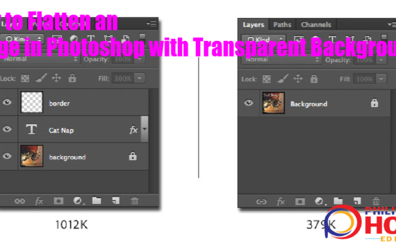 Cara Meratakan Gambar di Photoshop dengan Latar Belakang Transparan