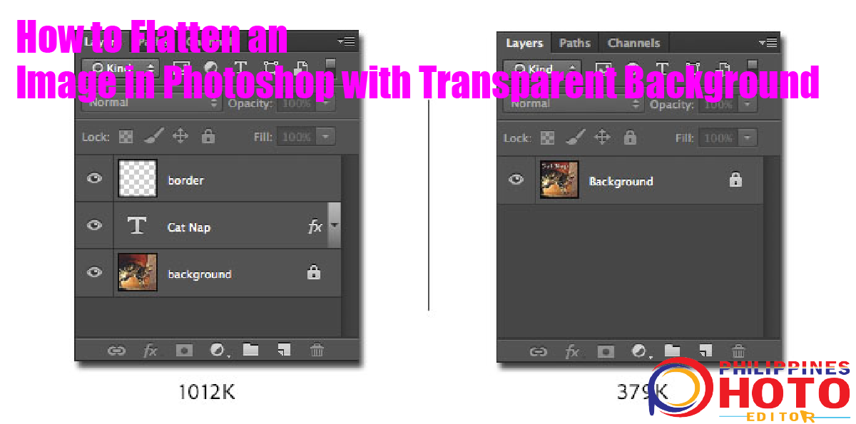 How to Flatten an Image in Photoshop with Transparent Background