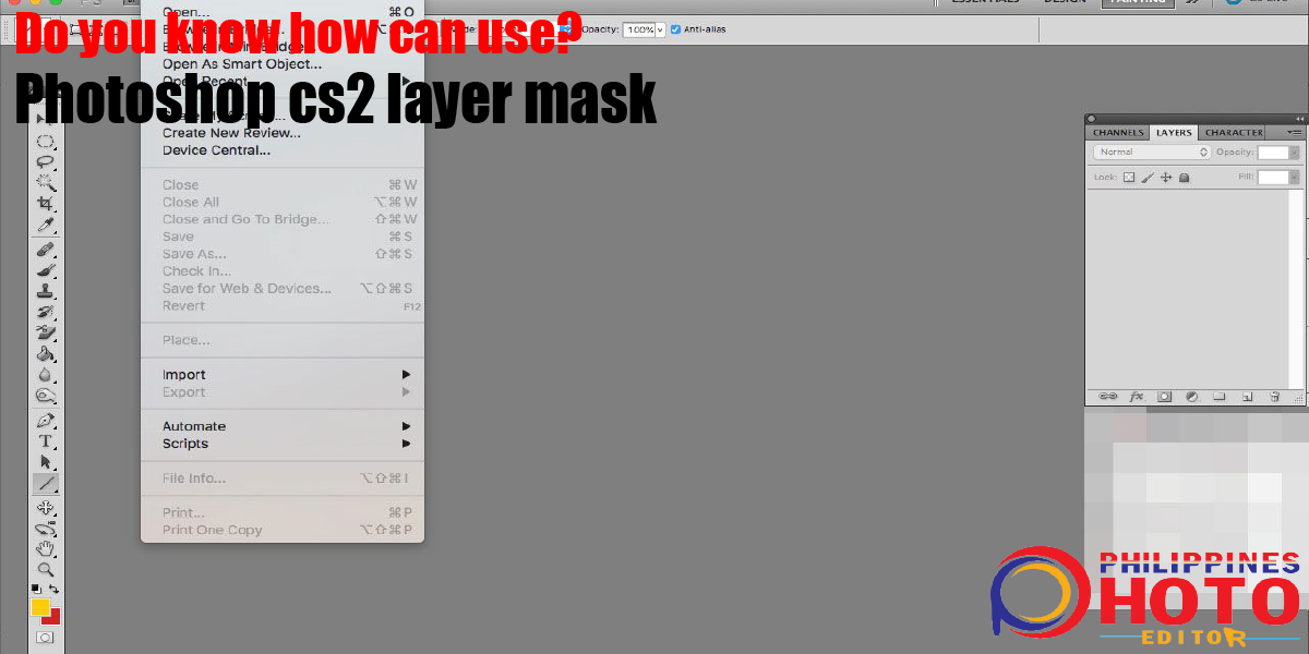 Photoshop cs2 laagmasker