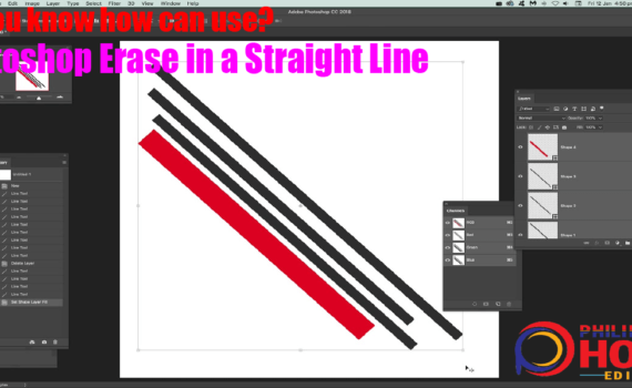 Photoshop Erase in a Straight Line