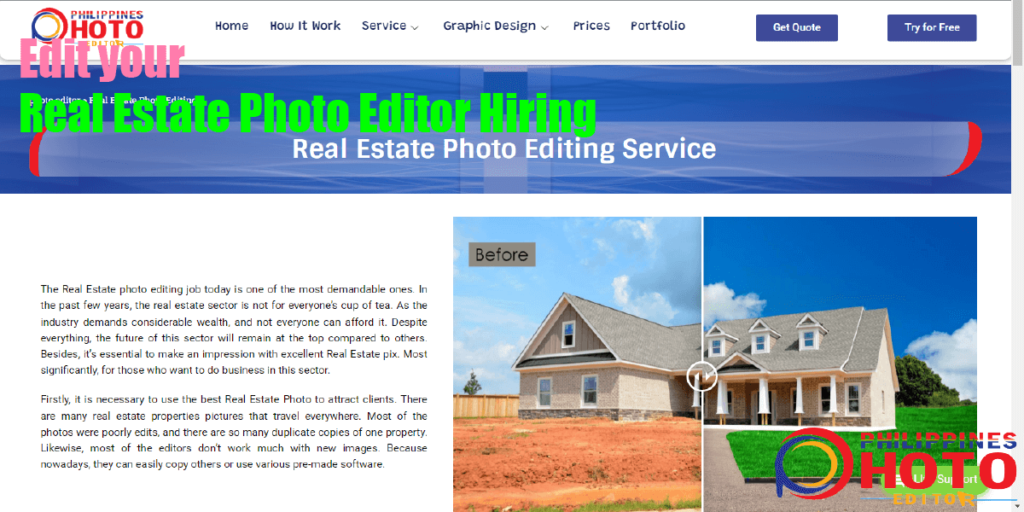 Real Estate Photo Editor Hiring if You Wanna Sell Philippines Photo