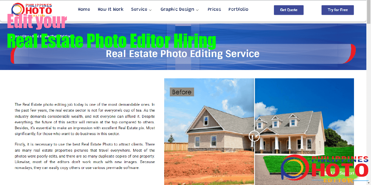 Real Estate Photo Editor Hiring