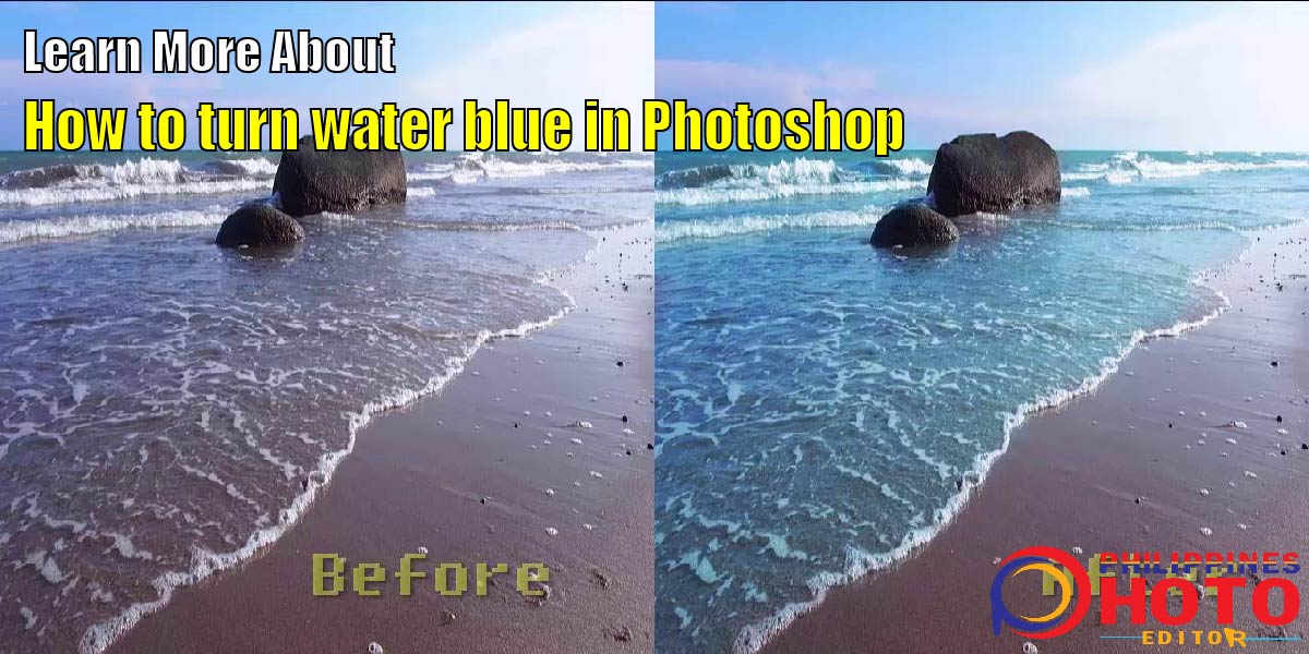 Photoshopで水を青くする方法